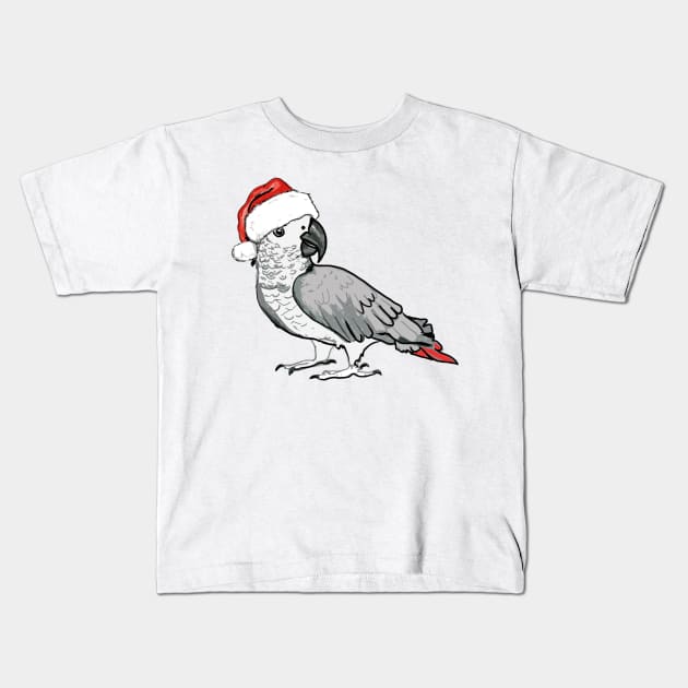 Christmas Parrot Kids T-Shirt by drknice